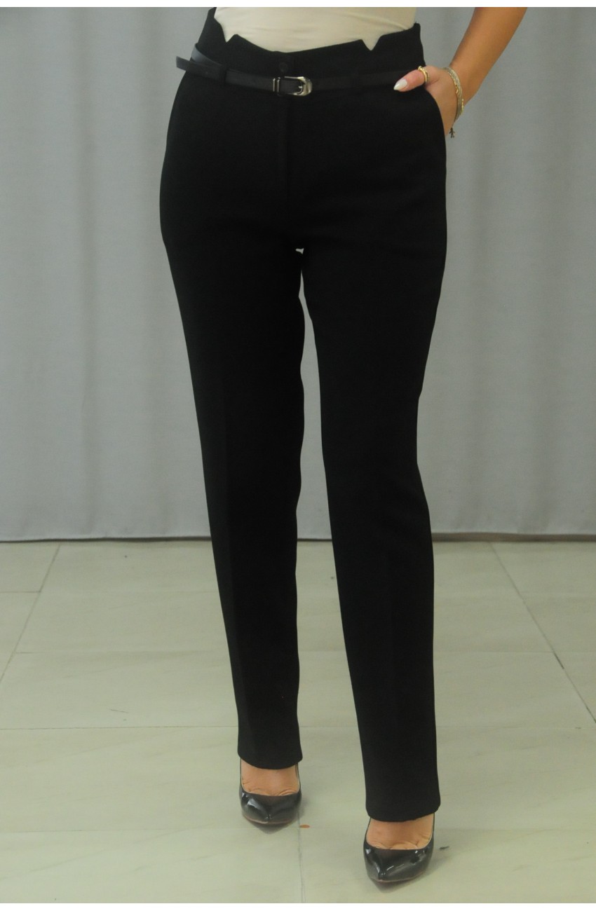 ДАМСКИ ПАНТАЛОН С КОЖЕН КОЛАН И ДВА ДЖОБА