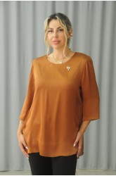 ДАМСКА БЛУЗА С МАЛКА БРОШКА