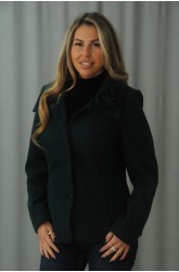 ДАМСКО ПАЛТО КЪСО С РОЗА