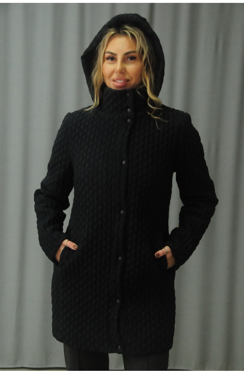 ДАМСКО ЯКЕ С ВАТИРАН ХАСТАР И СВАЛЯЩА СЕ КАЧУЛКА