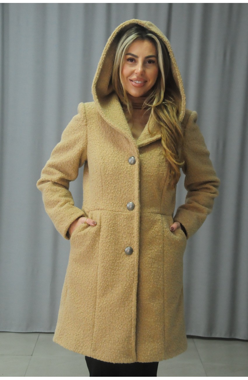 ДАМСКО ПАЛТО С КАЧУЛКА